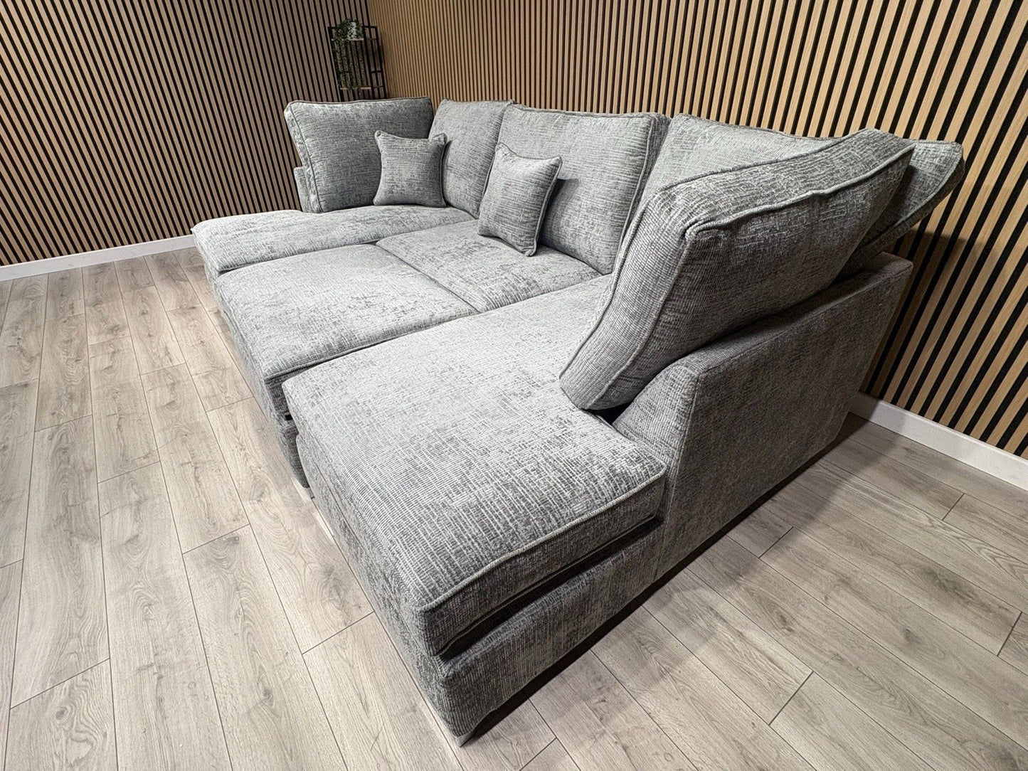 NEXT Premium Fabric U Shaped Corner Chaise Sofa + Footstool - RRP £2599
