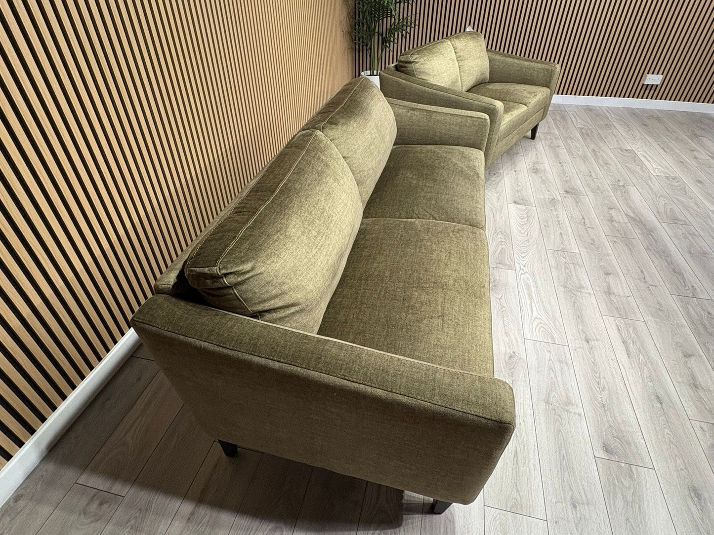 John Lewis BAILEY Style Fabric 3 Seater + 2 Seater Sofa Set, Olive - RRP £2,978