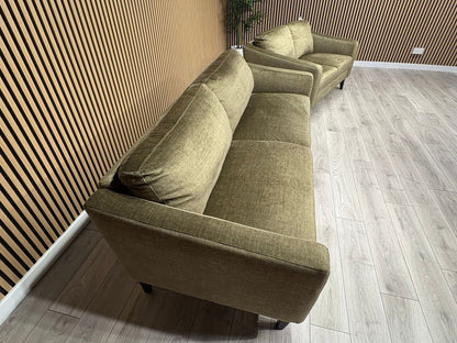 John Lewis BAILEY Style Fabric 3 Seater + 2 Seater Sofa Set, Olive - RRP £2,978