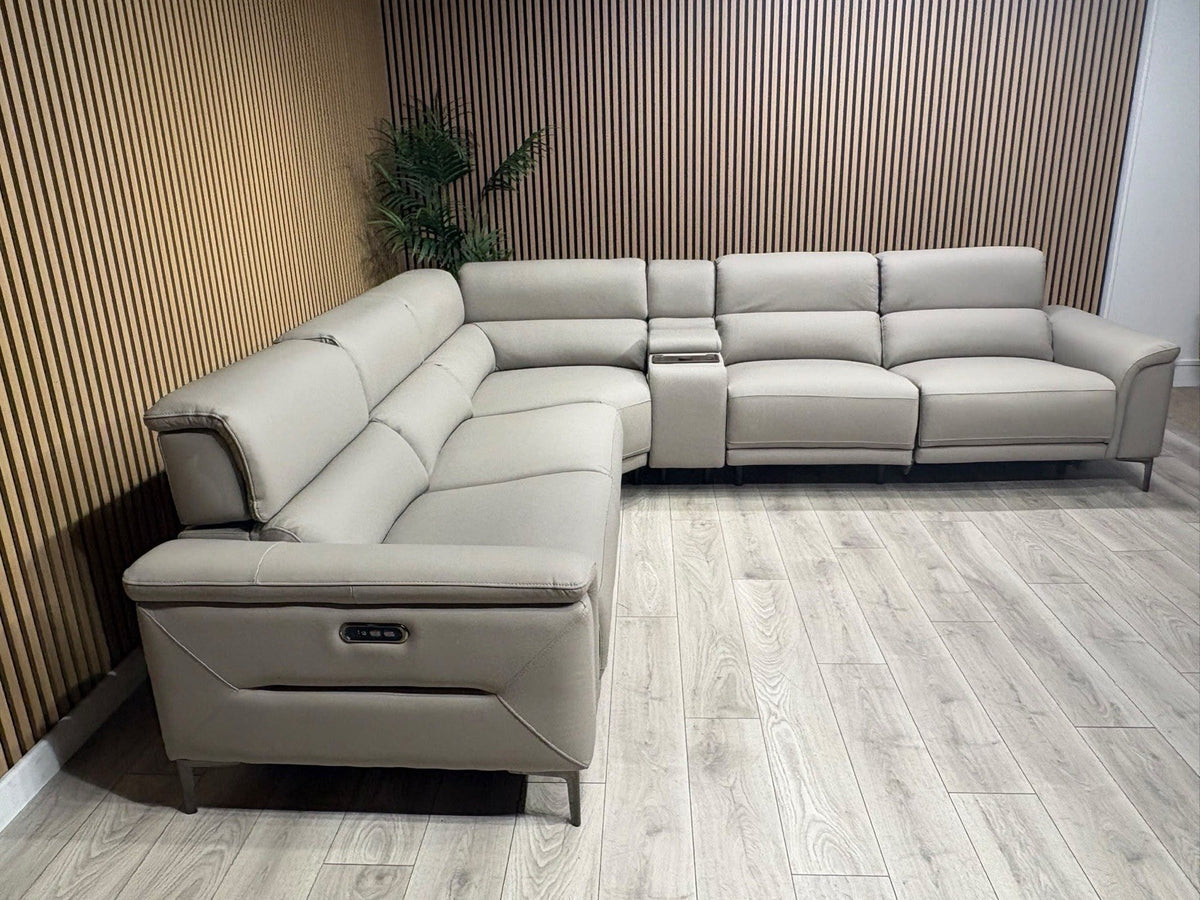 Sofology Sample San Antonio Leather Power Recliner Corner + Console - RRP £4695