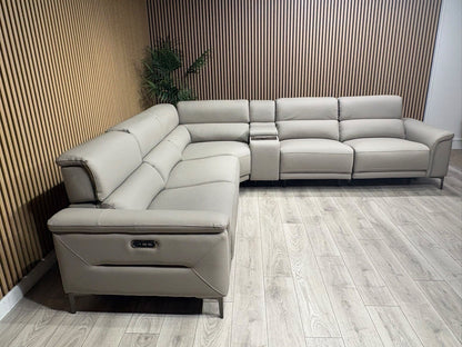 Sofology Sample San Antonio Leather Power Recliner Corner + Console - RRP £4695