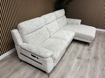 Furniture Village ECLIPSE Fabric Power Recliner RHF Chaise Corner Sofa RRP £2245