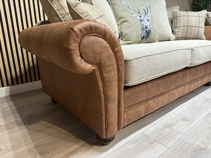 DARWIN Fabric Scatter Back 3 Seater + 2 Seater Sofa Set - RRP £2,598
