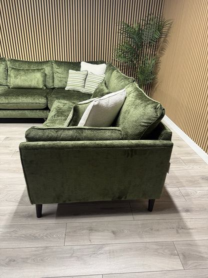 Very Home Sanremo Fabric Corner Group Sofa ( 2c2 )  Olive RRP £3199