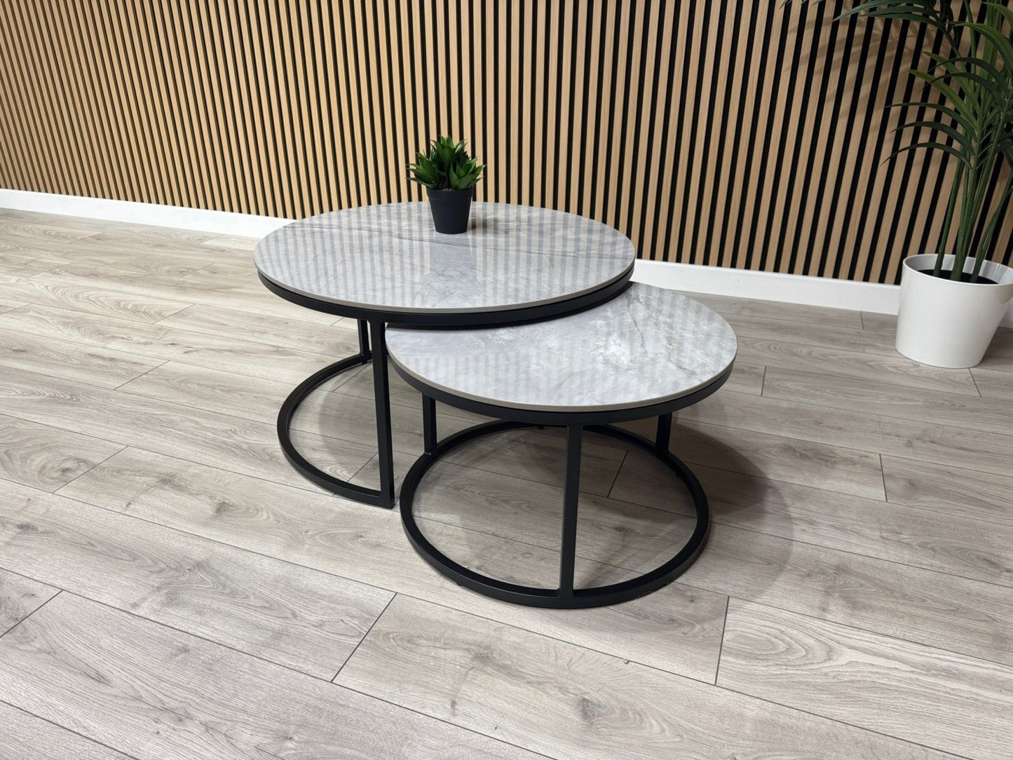 Furniture Village - Yoyo Nest Of Round Coffee Tables, Grey  - RRP £569