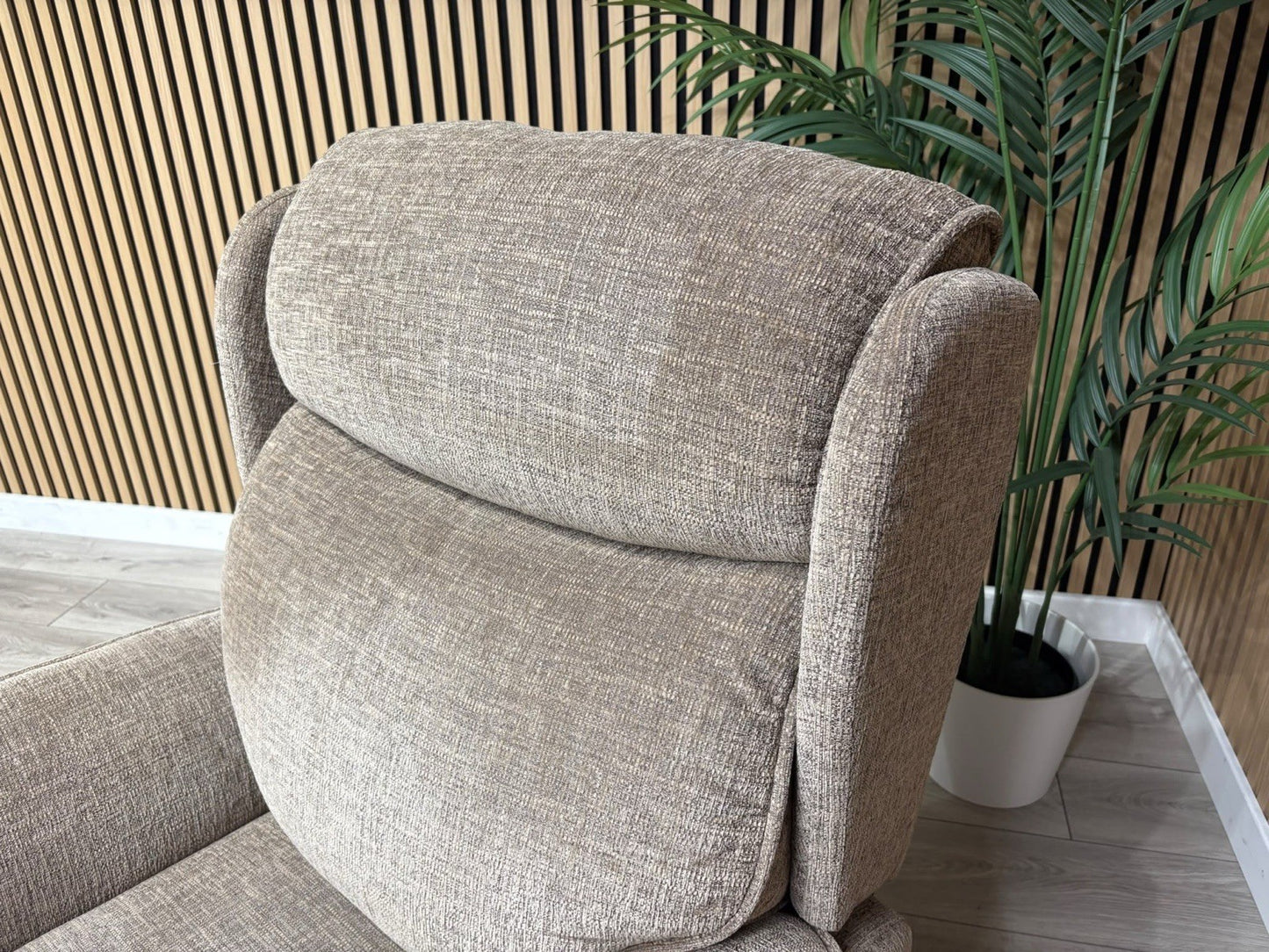 Furniture Village Fabric Rise & Recline Armchair, Mocha RRP £1499