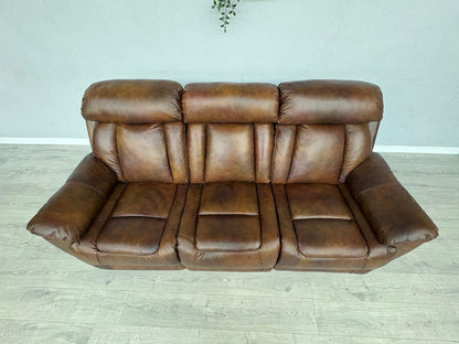 DFS Bravado Leather 3 Seater Sofa, Power Recliners, Fold Down Table - RRP £1,999