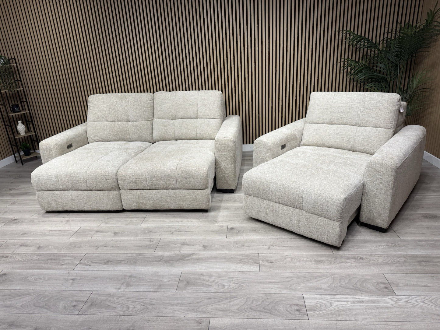 DFS Una 3 Seater Sofa + Love Chair Power Slider Set RRP £2398