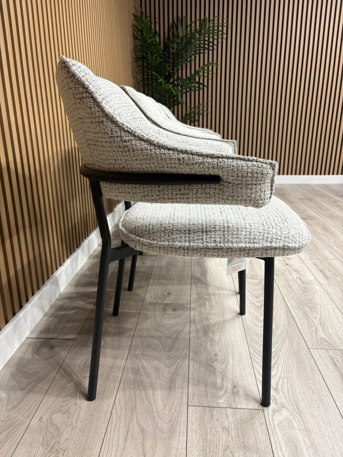 NEXT Sample - Textured natural dining chairs