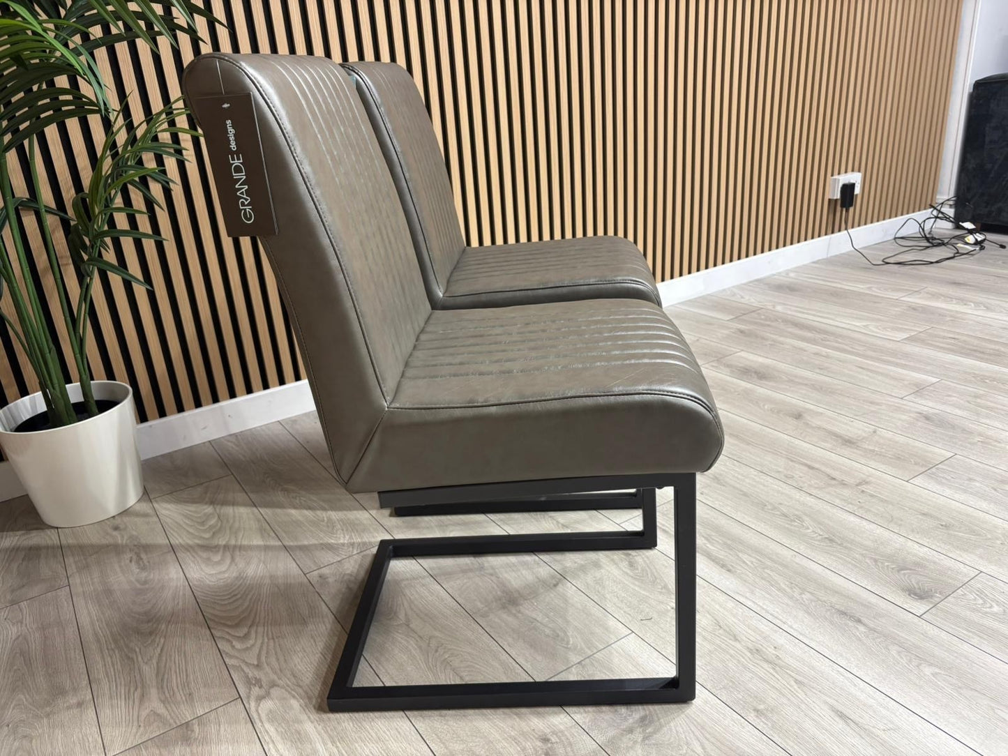 NEXT Sample - RIGA Industrial leather dining chairs