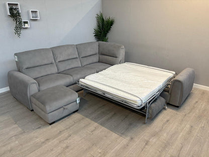 Furniture Village FLEX Fabric Large RHF Corner Sofa Bed + Footstool - RRP £3,390