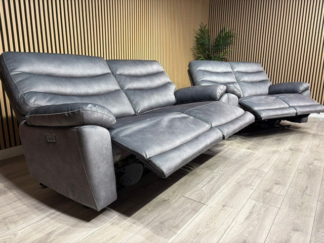 DFS Toledo Fabric 3+2 Seater Power Sofa Set RRP £2598