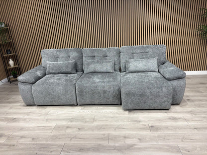 Dallas Electric Power Chaise Grey 3 Seater Sofa Bed - RRP £2500