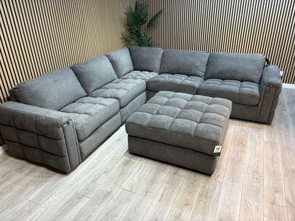 DFS - MAVAM Modular Premium Fabric 2 Corner 2 Sofa + Footstool - RRP £3499