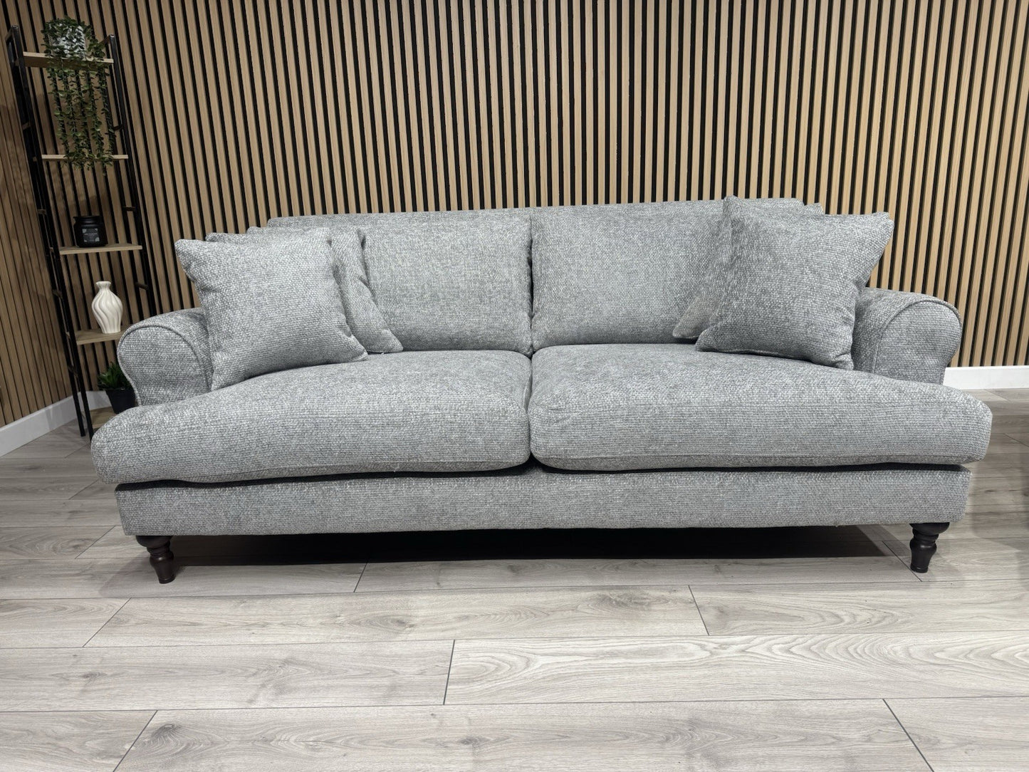 Laura Ashley LYNDEN Style Fabric 3 Seater + 2 Seater Sofa Set, Grey - RRP £2,700
