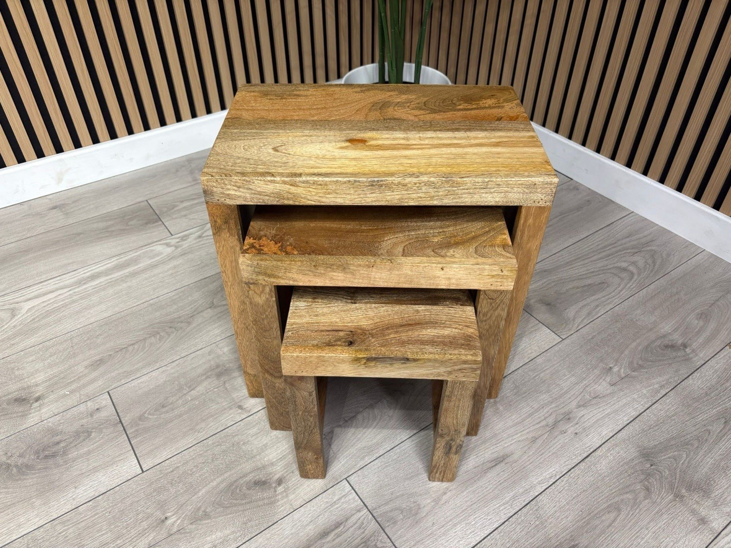 NEXT Sample - Cuba Mango Wood Nest Of 3 Tables - RRP: £395
