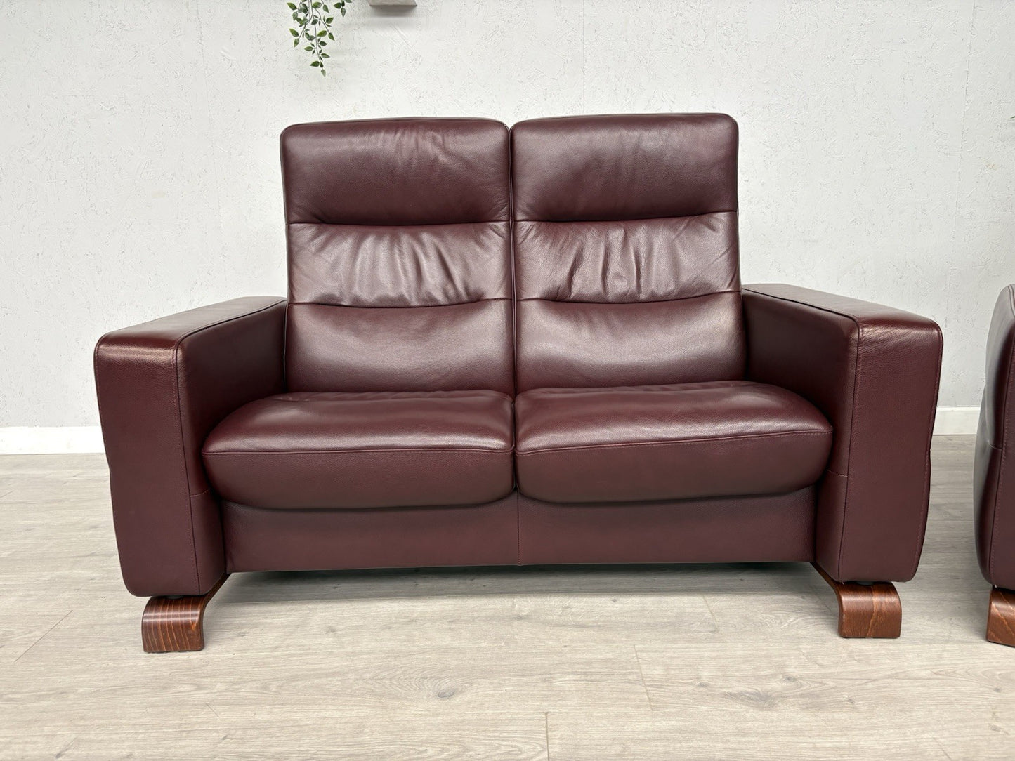 Stressless WAVE Leather High Back 2 Seater Sofa + Armchair  - RRP £4,998
