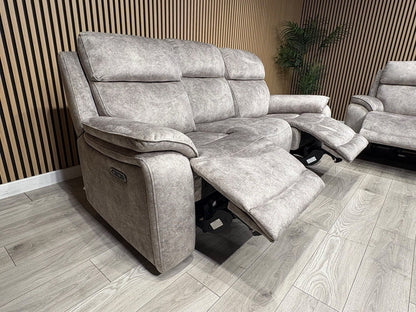 Furniture Village Fabric Power Recliner 3 Seater + 2 Seater Sofa Set - RRP £2590