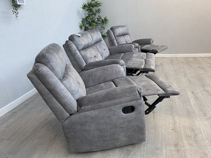 DFS - CASIMIR Style Fabric 2 Seater Sofa + 2 x Armchairs, Recliners - RRP £2,297