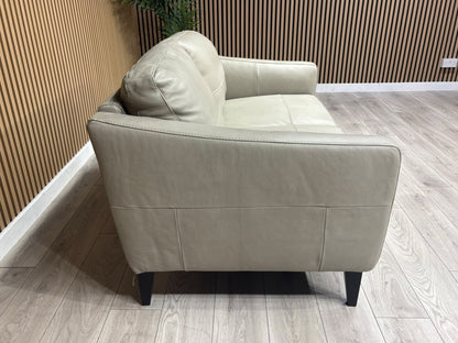 John Lewis BAILEY Style 2 Seater Stone Leather Sofa RRP £1695