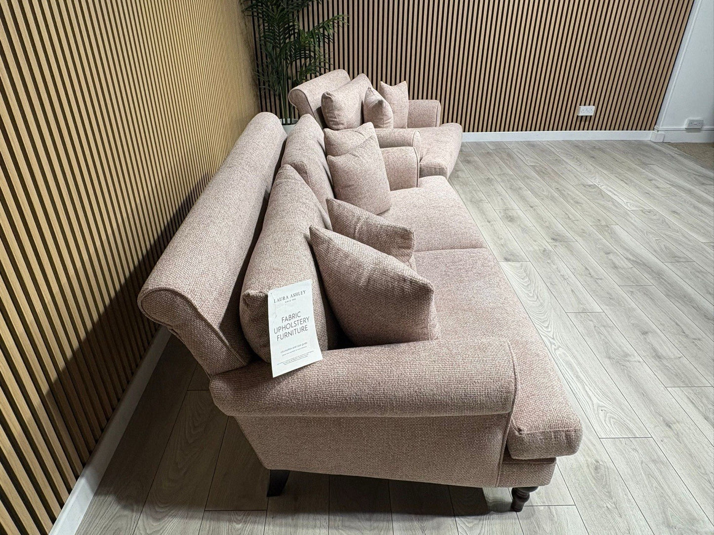 Laura Ashley LYNDEN Style Fabric 3 Seater Sofa + 1 Snuggle Chair - RRP £2895