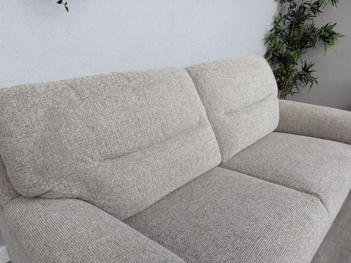 Furniture Village HETTY Fabric 2 x 3 Seater Sofa Set + Footstool- RRP £2,385