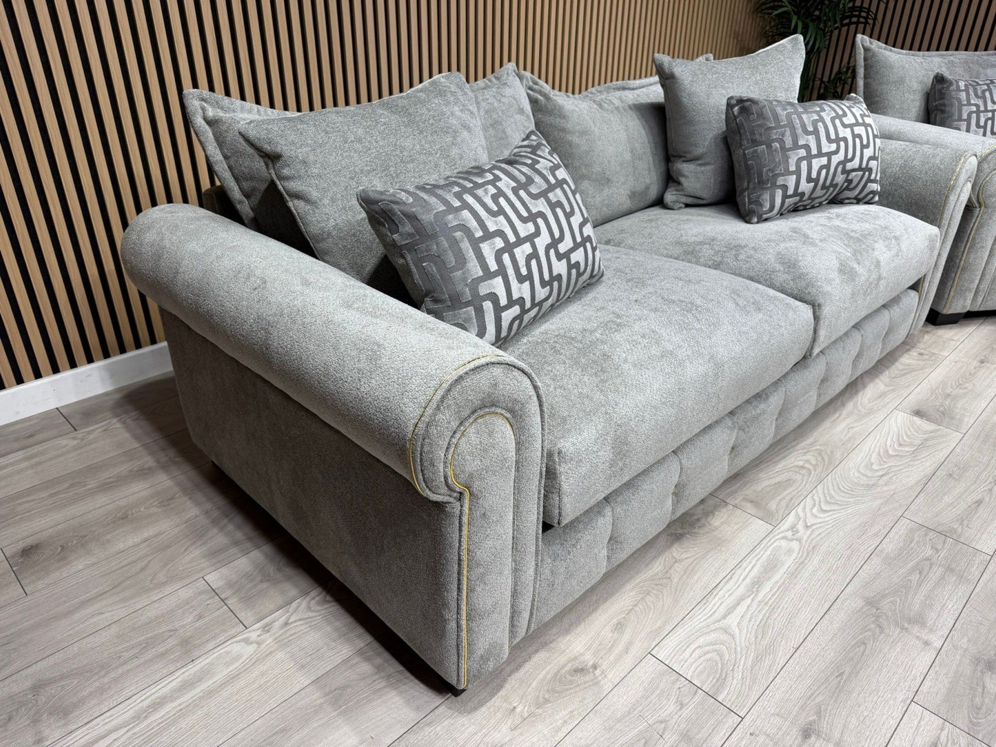 Furniture Village SUMPTUOUS Fabric 4 Seater Sofa + Snuggler Chair - RRP £4,190