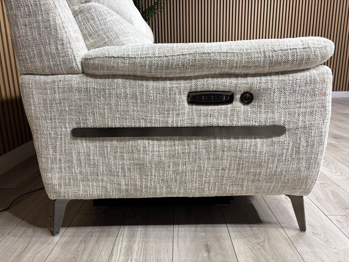 Furniture Village ECLIPSE Fabric Power Recliner RHF Chaise Corner Sofa RRP £2245