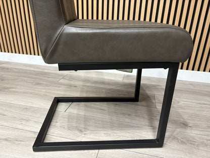 NEXT Sample - RIGA Industrial leather dining chairs