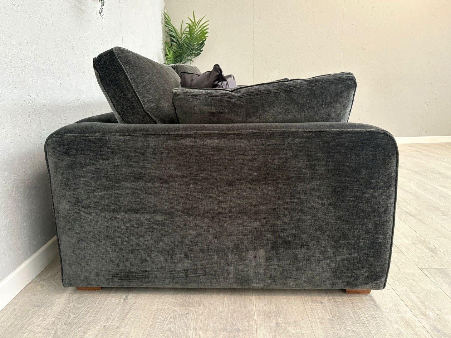 Sofology - CAVALLI Fabric Large 3 Seater Sofa, Chenille Slate - RRP £3,599