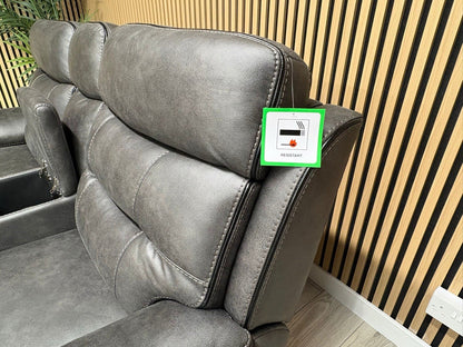 DFS Vinson Fabric 3+2 Seater Power Recliner Sofa Set + Console  - RRP £3899