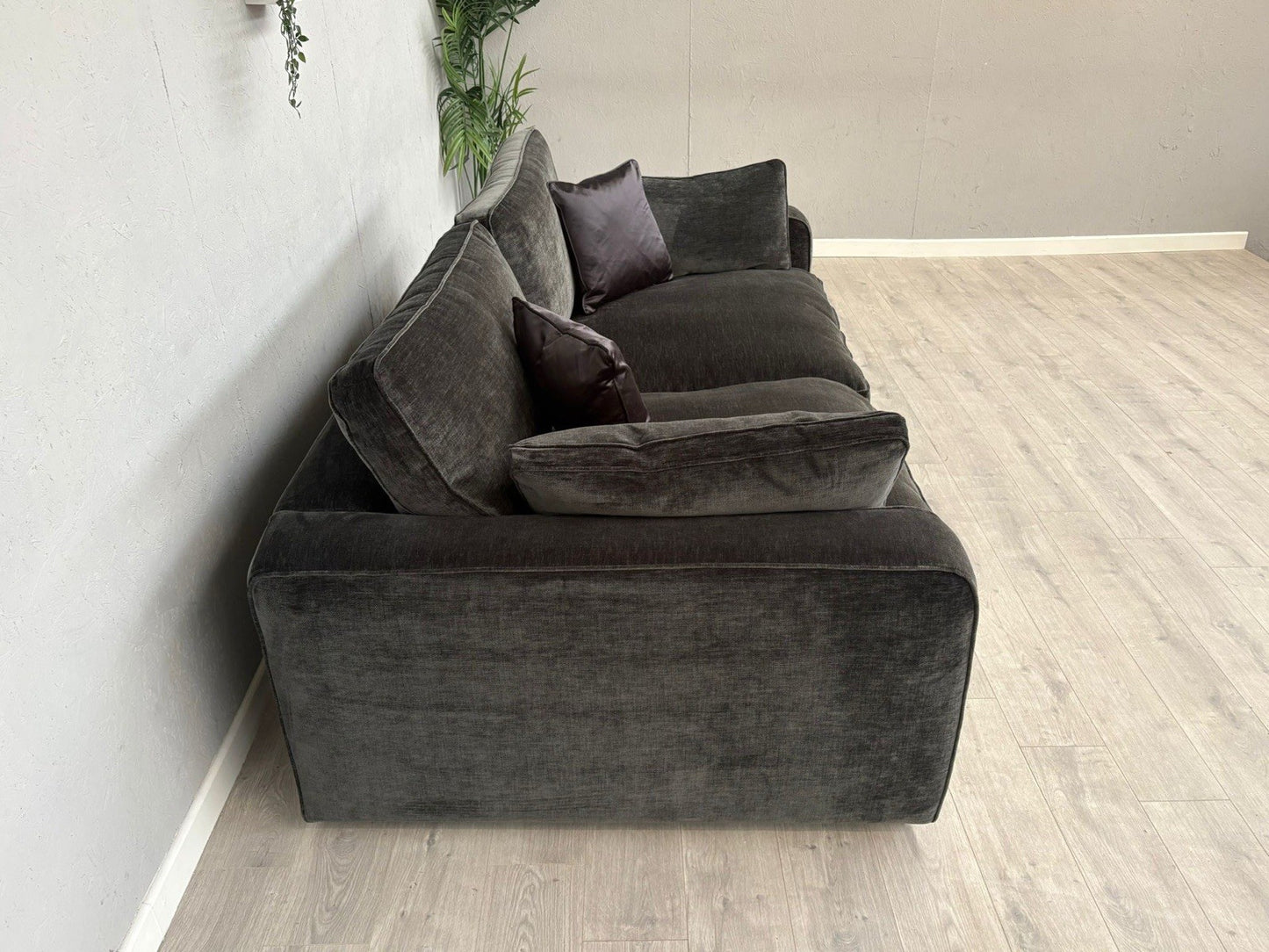 Sofology - CAVALLI Fabric Large 3 Seater Sofa, Chenille Slate - RRP £3,599