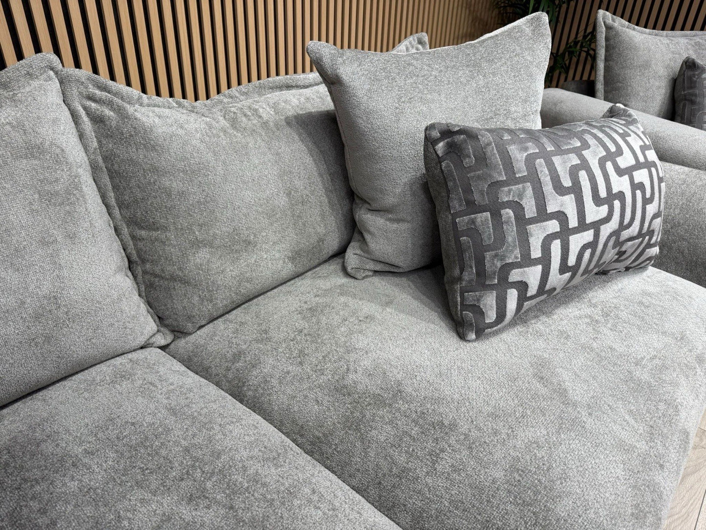 Furniture Village SUMPTUOUS Fabric 4 Seater Sofa + Snuggler Chair - RRP £4,190