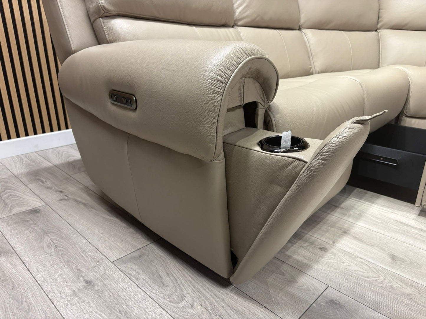 Oak FurnitureLand - Ezra Leather Modular Corner Sofa Power Recliners - RRP £3549