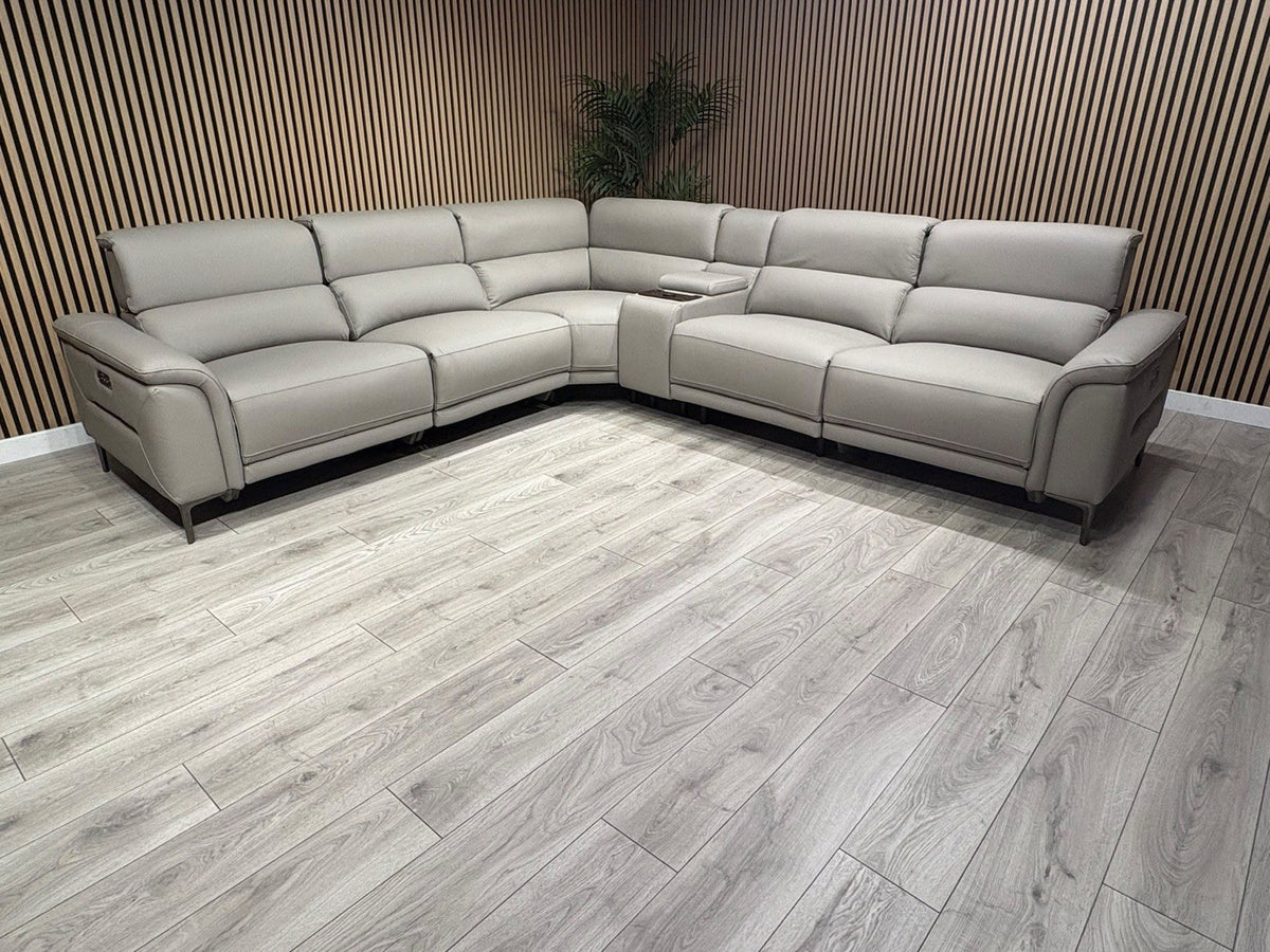 Sofology Sample San Antonio Leather Power Recliner Corner + Console - RRP £4695