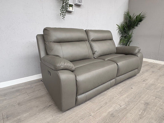 DFS Model Leather 3 Seater Power Recliner Sofa - RRP £1599