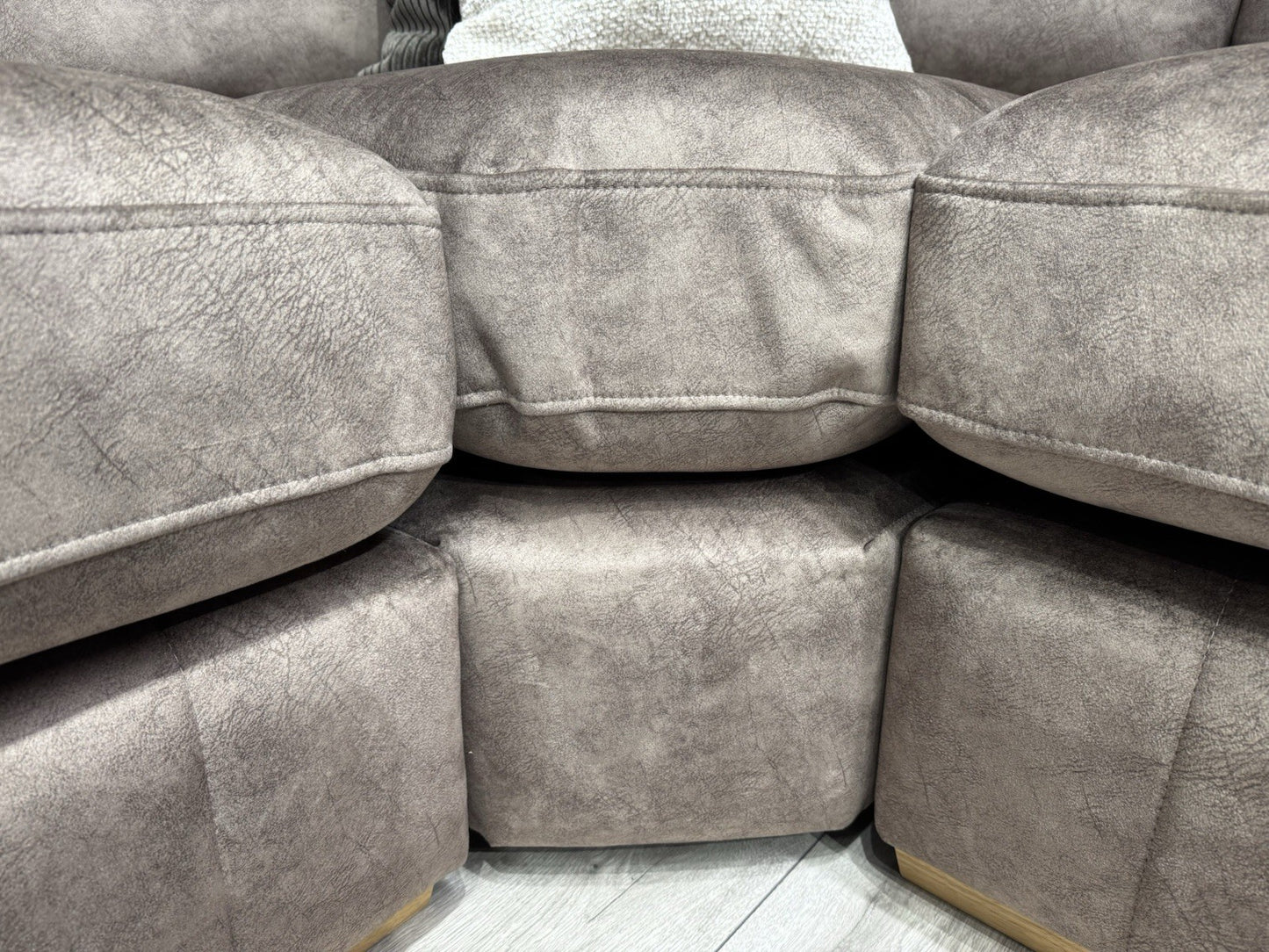 DEVINE Glamour Large Fabric 2 Corner 2 Sofa, Gemini Chocolate - RRP £2,695