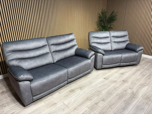 DFS Toledo Fabric 3+2 Seater Power Sofa Set RRP £2598
