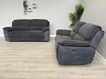 DFS Fontaine 3 Seater + 2 Seater Power Recliner Sofa Set  - RRP £1,978