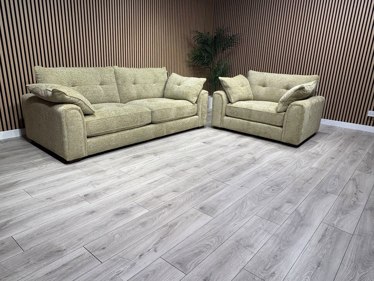 Davina Fabric Large 3 Seater Sofa + Love Chair Set - RRP £2698