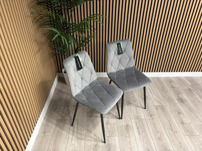 NEXT Sample - Brushed velvet dining chairs