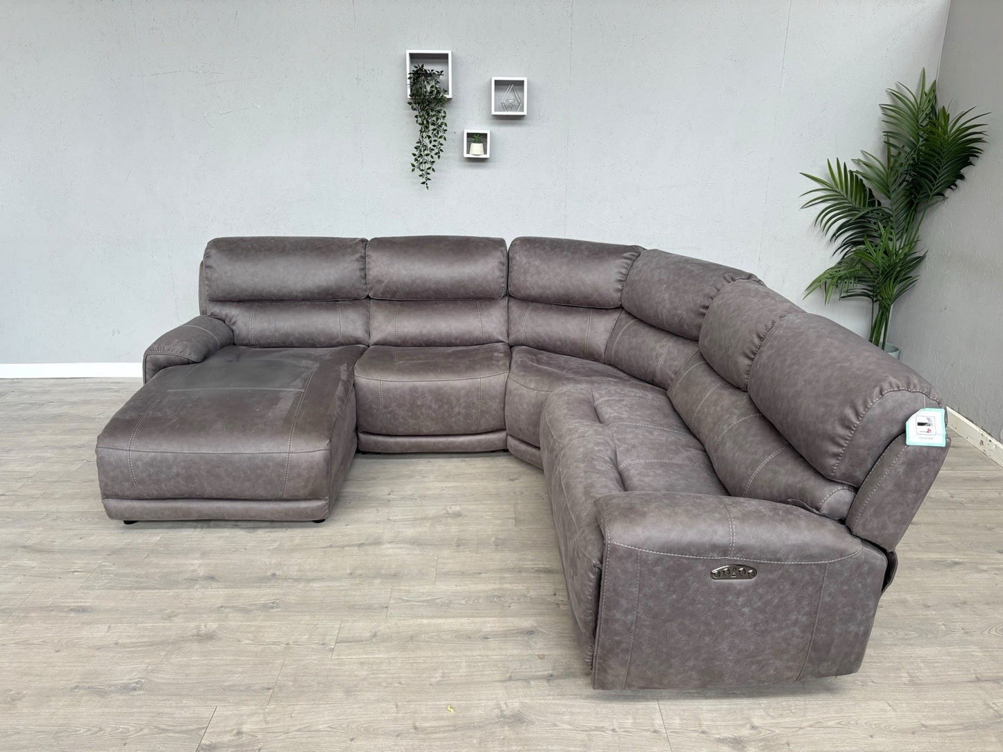 F.V LINK Fabric Corner Chaise Power Sofa, READ DESCRIPTION - RRP £2795