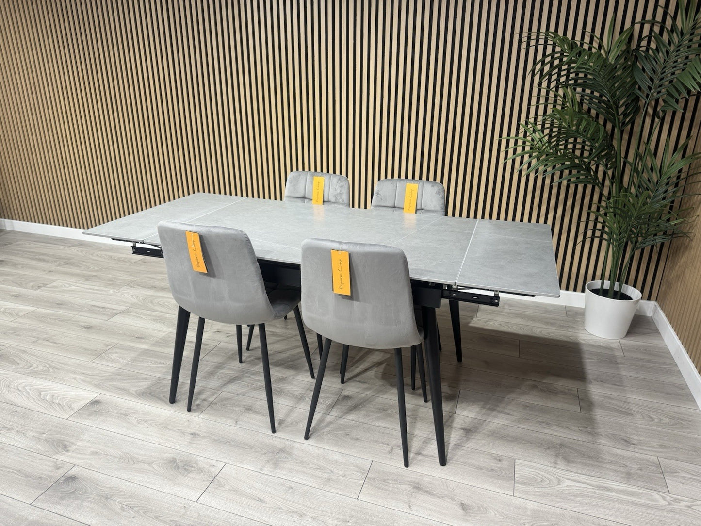 NEXT Sample - VERONA Marble Effect Extending Dining Table + 4 x Chairs RRP £1799