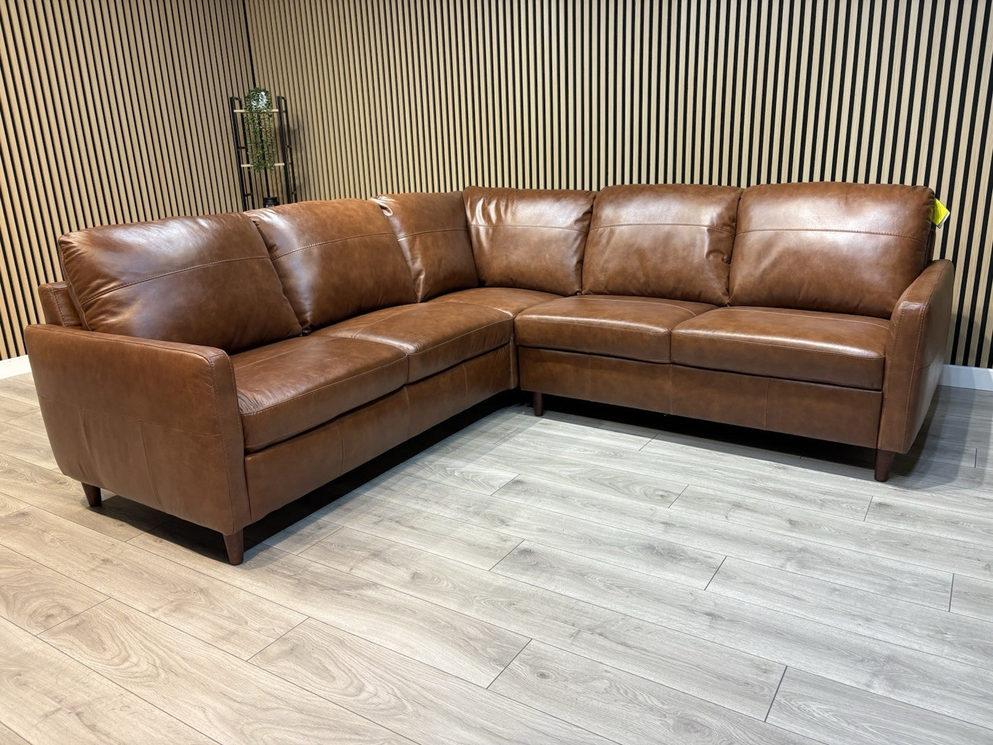 John Lewis BAILEY Style Leather 2 Corner 2 Sofa, Tan - RRP £3,679