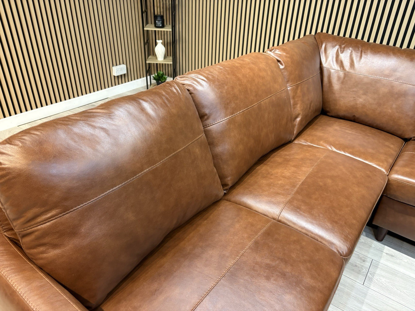 John Lewis BAILEY Style Leather 2 Corner 2 Sofa, Tan - RRP £3,679