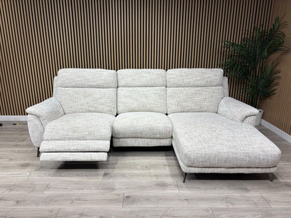 Furniture Village ECLIPSE Fabric Power Recliner RHF Chaise Corner Sofa RRP £2245