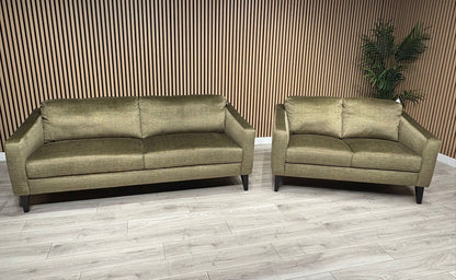 John Lewis BAILEY Style Fabric 3 Seater + 2 Seater Sofa Set, Olive - RRP £2,978