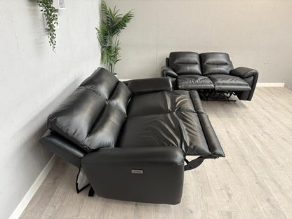 DFS Kaden Leather 3 Seater + 2 Seater Power Recliner Sofa Set - RRP £1,878