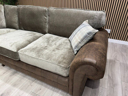 Oakfurnitureland DARWIN 2 Corner 2 Large Fabric Corner Sofa - RRP £2899