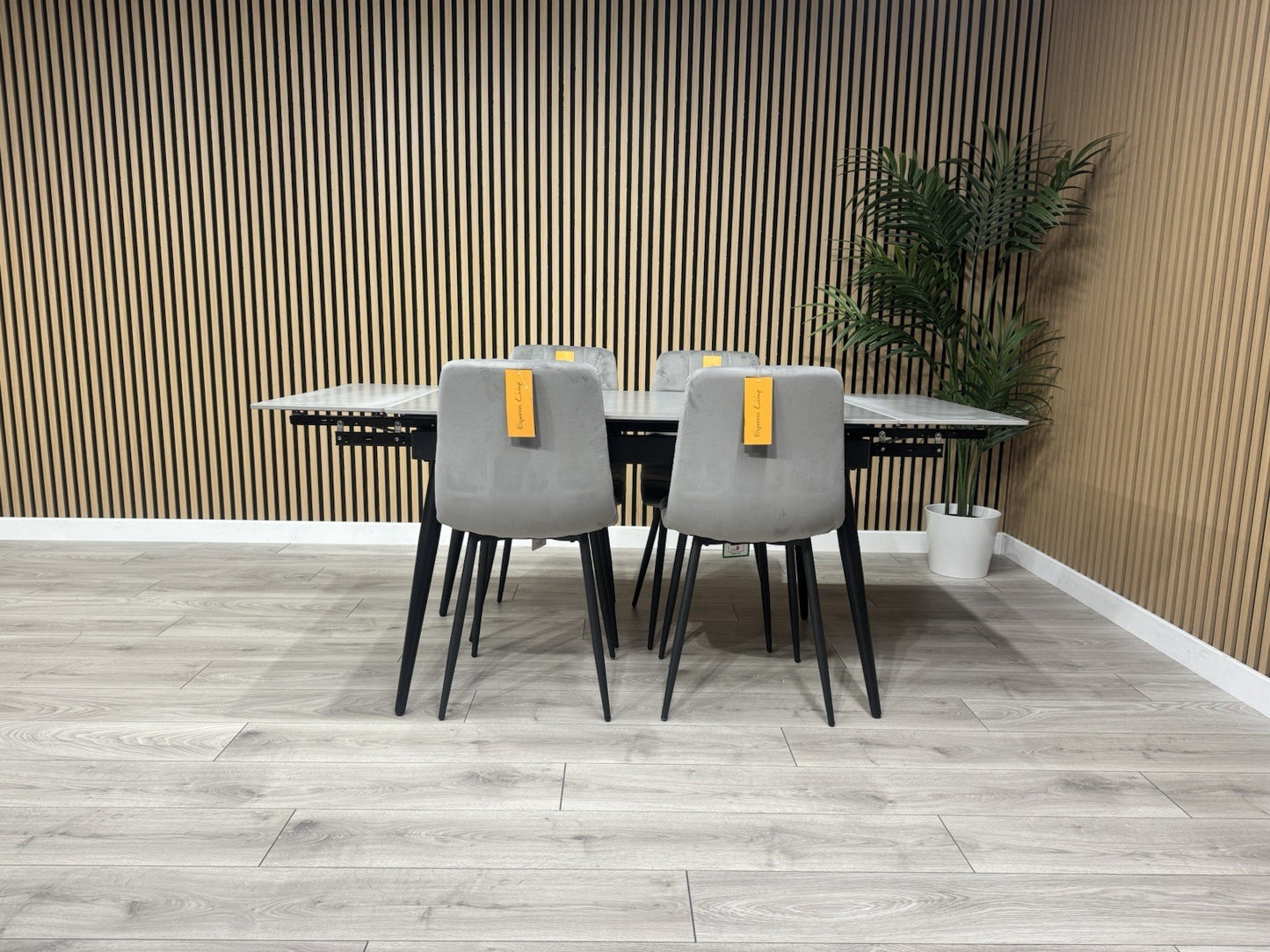 NEXT Sample - VERONA Marble Effect Extending Dining Table + 4 x Chairs RRP £1799